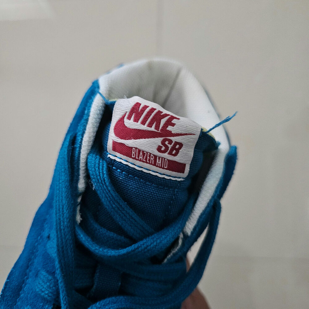 Vintage Nike SB Zoom Blue Blazer Mid Skate Shoes Mens Size 11.5 - Picture 3 of 11